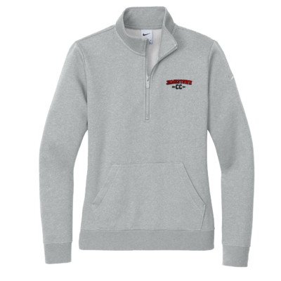 Jamestown Cross Country – Embroidered Ladies Nike Quarter Zip – Dark Gray Heather product image
