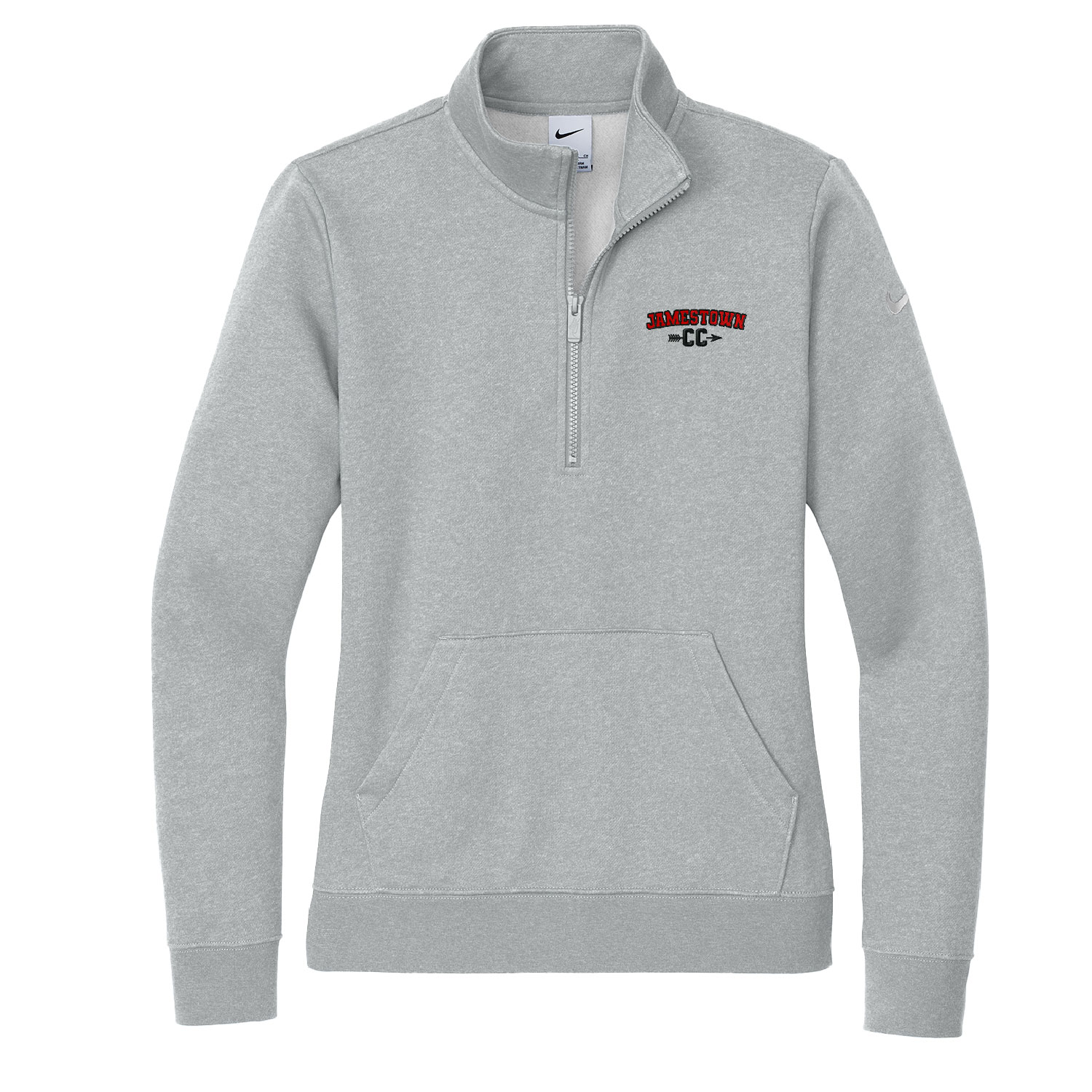 Jamestown Cross Country – Embroidered Ladies Nike Quarter Zip – Dark Gray Heather product image