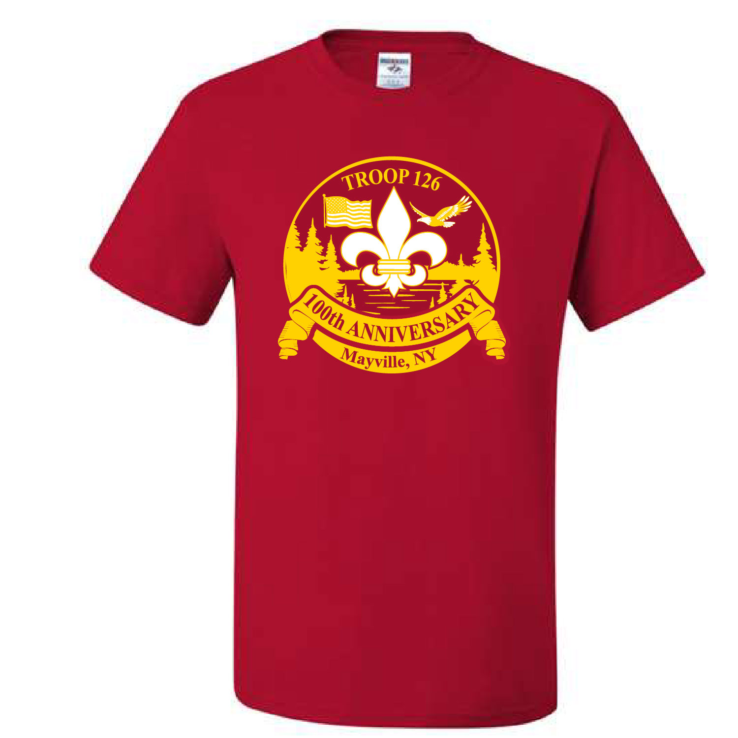 Mayville Boy Scouts – Cotton Short Sleeve Shirt – Red product image