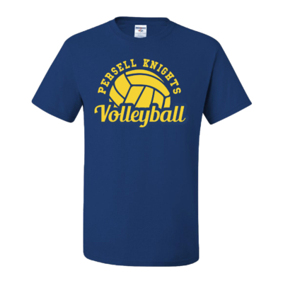 Persell Knights Volleyball-Cotton Royal Short Sleeve product image