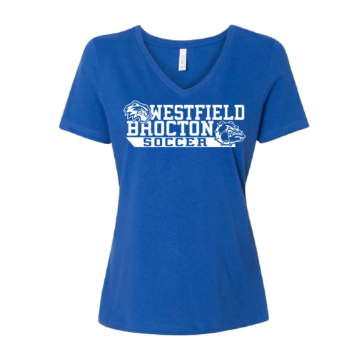 Westfield Brocton Ladies Soccer - Women's Vneck Short Sleeve Shirt - Royal - Image 2