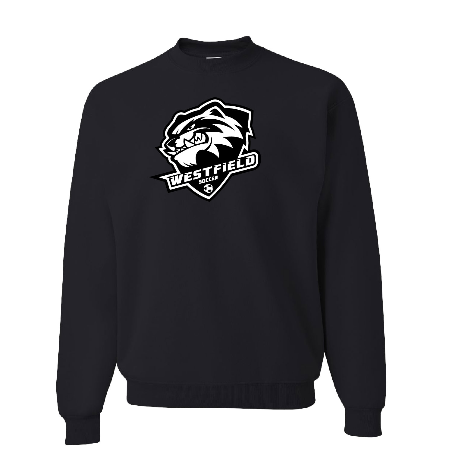 Westfield Brocton Ladies Soccer – Cotton Crewneck Sweatshirt – Black product image