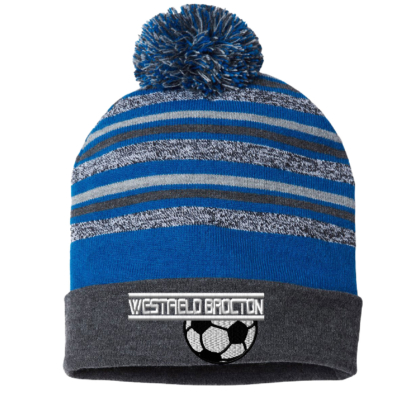 Westfield Brocton Ladies Soccer – Striped Beanie – EMBROIDERED product image