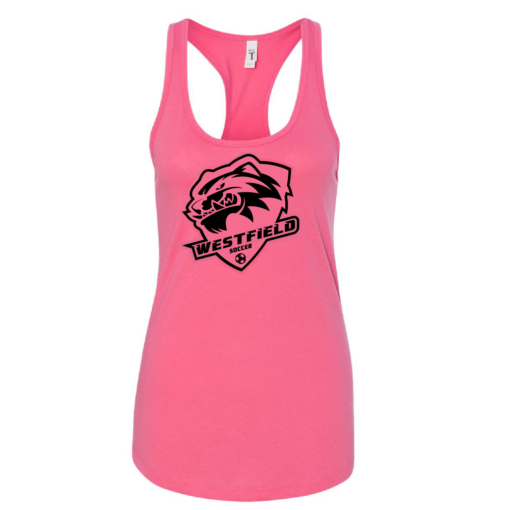 Westfield Brocton Ladies Soccer - Women's Ideal Racerback Tank - PINK - Image 2