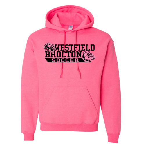 Westfield Brocton Ladies Soccer - Cotton Heavy Blend Hooded Sweatshirt - PINK - Image 2