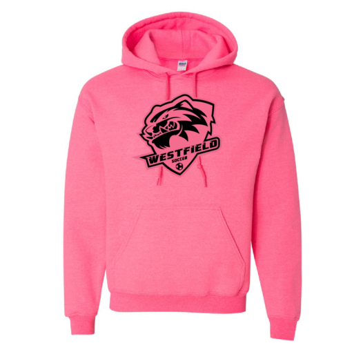 Westfield Brocton Ladies Soccer - Cotton Heavy Blend Hooded Sweatshirt - PINK