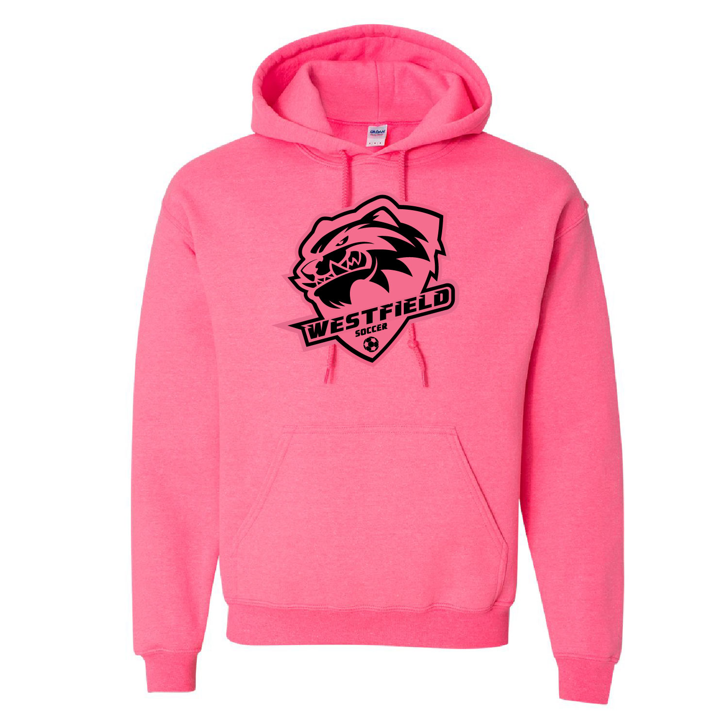 Westfield Brocton Ladies Soccer – Cotton Heavy Blend Hooded Sweatshirt – PINK product image