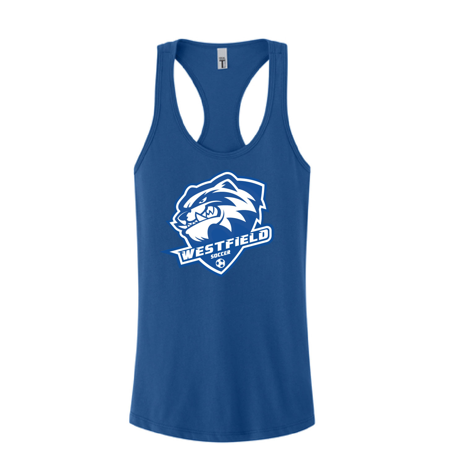Westfield Brocton Ladies Soccer – Women’s Ideal Racerback Tank – Royal product image