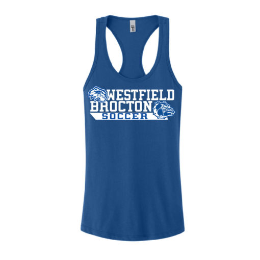 Westfield Brocton Ladies Soccer - Women's Ideal Racerback Tank - Royal - Image 2