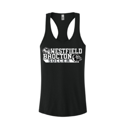 Westfield Brocton Ladies Soccer – Women’s Ideal Racerback Tank – Black product image