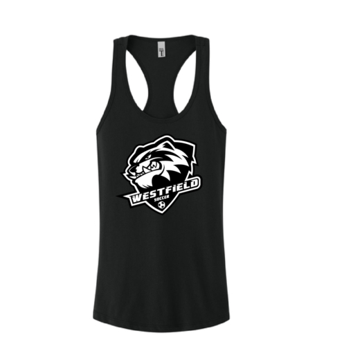 Westfield Brocton Ladies Soccer - Women's Ideal Racerback Tank - Black - Image 2