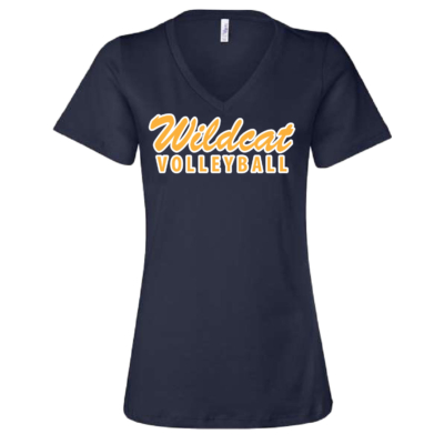 Sherman Wildcat Volleyball – Ladies V – Neck Short Sleeve Shirt product image