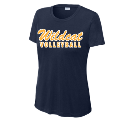 Sherman Wildcat Volleyball – Ladies Poly Short Sleeve Shirt product image