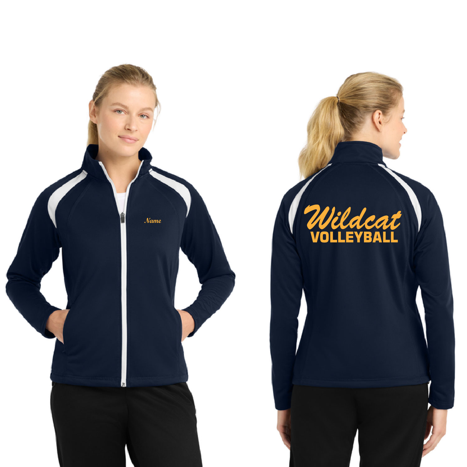 Sherman Wildcat Volleyball- Ladies Warm Up Jacket Printed and Embroidered product image