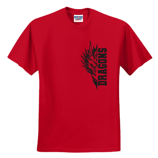 Bemus Point Football - Cotton Short Sleeve Shirt - Red - Image 2