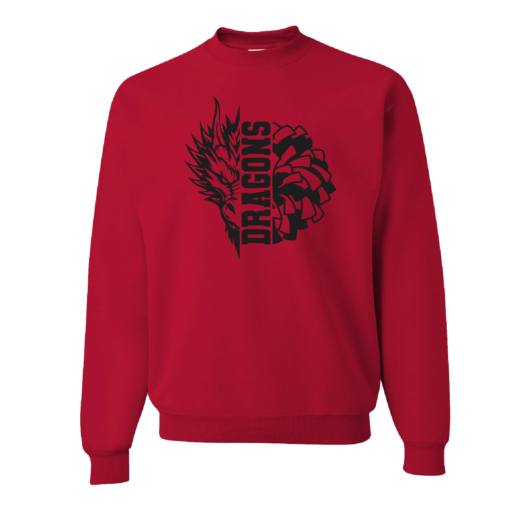 Bemus Point Football - Cotton Crewneck - Red - Image 2