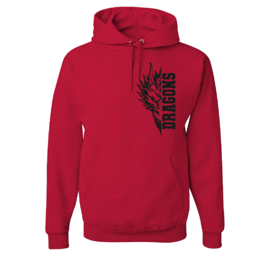 Bemus Point Football - Cotton Hooded Sweatshirt - Red - Image 2