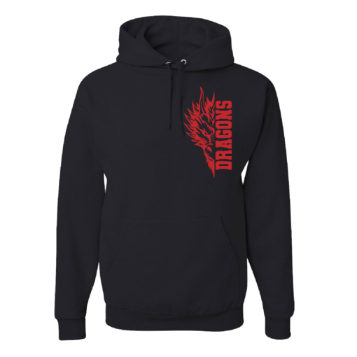 Bemus Point Football - Cotton Hooded Sweatshirt - Black