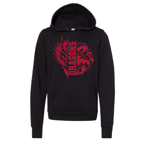 Bemus Point Football - Cotton Bella Hooded Fleece Sweatshirt - Black - Image 4