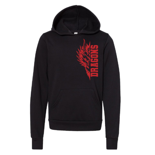 Bemus Point Football - Cotton Bella Hooded Fleece Sweatshirt - Black - Image 3