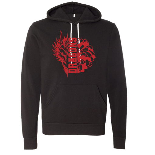 Bemus Point Football - Cotton Bella Hooded Fleece Sweatshirt - Black - Image 2