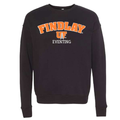 University of Findlay Equestrian – Bella Ringspun Crew – Black – Findlay UF Design With Disciplines product image