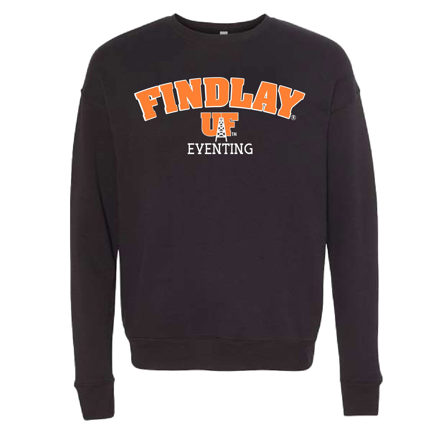 University of Findlay Equestrian – Bella Ringspun Crew – Black – Findlay UF Design With Disciplines product image