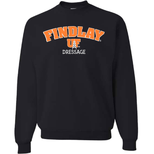 University of Findlay Equestrian - Jerzee Cotton Crewneck Sweatshirt - Black - Findlay UF Design With Disciplines - Image 3