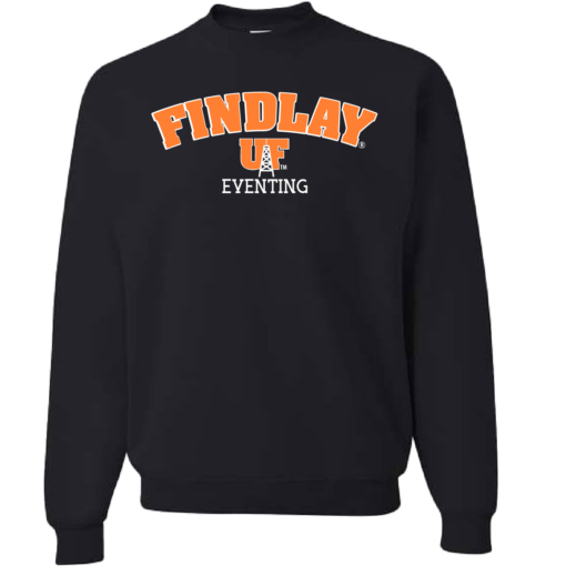 University of Findlay Equestrian - Jerzee Cotton Crewneck Sweatshirt - Black - Findlay UF Design With Disciplines - Image 4