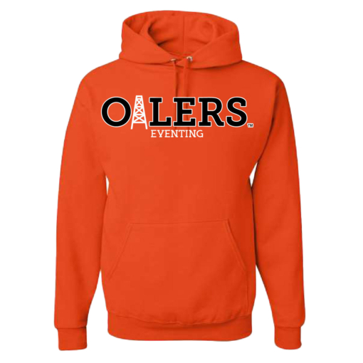 University of Findlay Equestrian - Jerzee Cotton Hooded Sweatshirt  - Orange - Oilers Design With Disciplines - Image 3