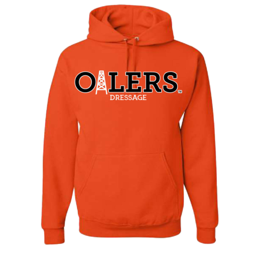 University of Findlay Equestrian - Jerzee Cotton Hooded Sweatshirt  - Orange - Oilers Design With Disciplines - Image 6