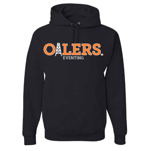 University of Findlay Equestrian - Jerzee Cotton Hooded Sweatshirt  - Black - Oilers Design With Disciplines - Image 4