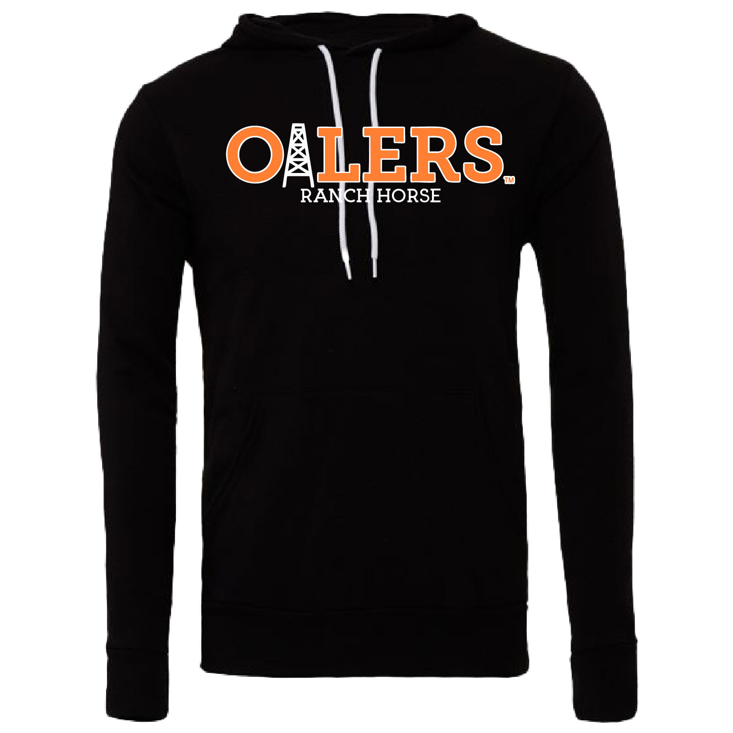 University of Findlay Equestrian – Bella Ringspun Cotton Hooded Sweatshirt – Black – Oilers Design With Disciplines product image
