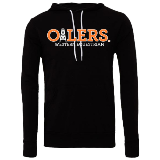 University of Findlay Equestrian - Bella Ringspun Cotton Hooded Sweatshirt - Black - Oilers Design With Disciplines - Image 2