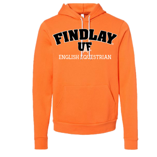 University of Findlay Equestrian - Bella Ringspun Cotton Hooded Sweatshirt - Orange - Findlay UF Design With Disciplines - Image 5