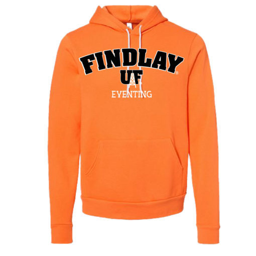 University of Findlay Equestrian - Bella Ringspun Cotton Hooded Sweatshirt - Orange - Findlay UF Design With Disciplines - Image 4