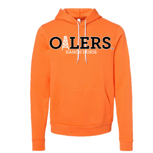 University of Findlay Equestrian - Bella Ringspun Cotton Hooded Sweatshirt - Orange - Oilers Design With Disciplines - Image 2