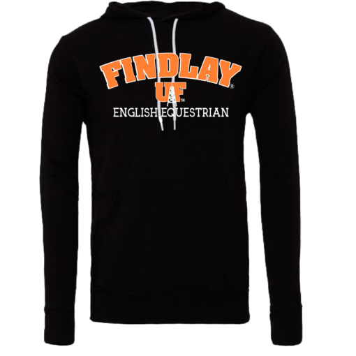 University of Findlay Equestrian - Bella Ringspun Cotton Hooded Sweatshirt - Black - Findlay UF Design With Disciplines - Image 5