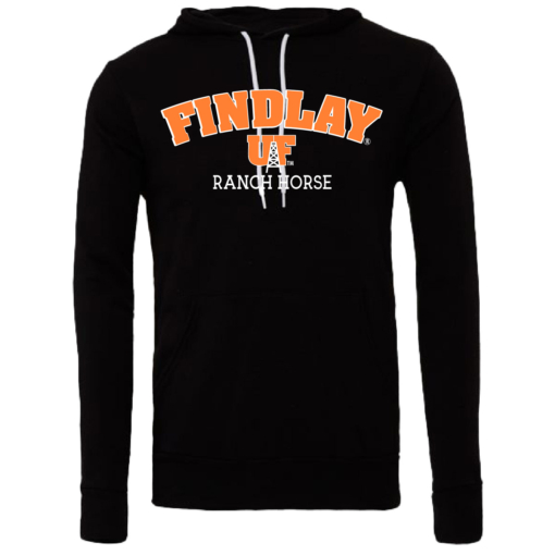 University of Findlay Equestrian - Bella Ringspun Cotton Hooded Sweatshirt - Black - Findlay UF Design With Disciplines - Image 3