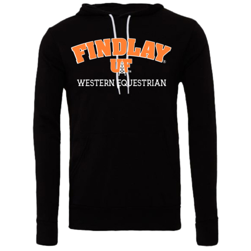 University of Findlay Equestrian - Bella Ringspun Cotton Hooded Sweatshirt - Black - Findlay UF Design With Disciplines - Image 2