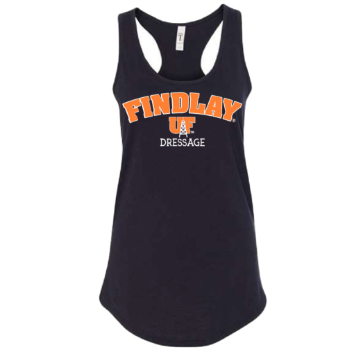 University of Findlay Equestrian - Ladies Razor Back Tank - Black - Findlay UF Design With Disciplines - Image 6