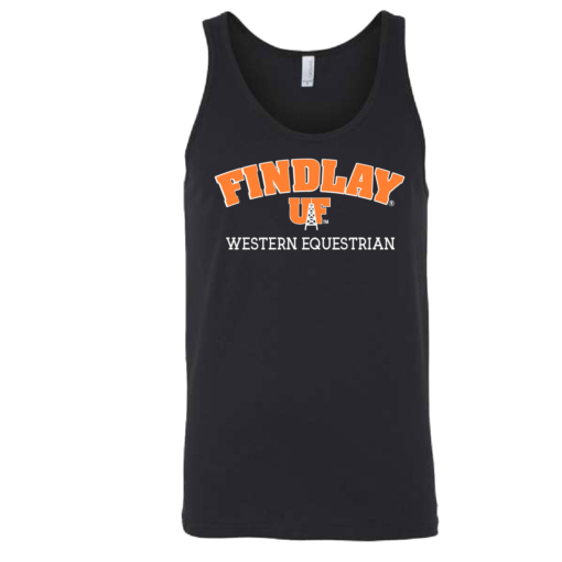 University of Findlay Equestrian - Bella Unisex Tank - Black - Findlay UF Design With Disciplines - Image 5