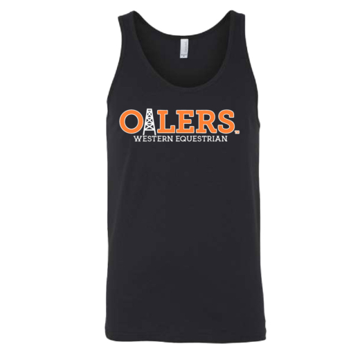 University of Findlay Equestrian - Bella Unisex Tank - Black - Oilers Design With Disciplines - Image 2