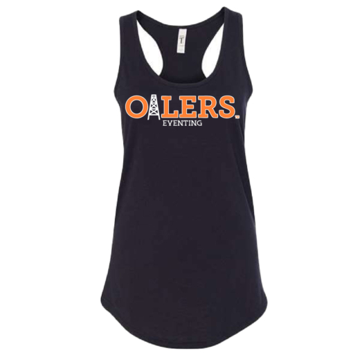 University of Findlay Equestrian - Ladies Razor Back Tank - Black - Oilers Design With Disciplines - Image 4