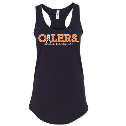 University of Findlay Equestrian - Ladies Razor Back Tank - Black - Oilers Design With Disciplines - Image 5