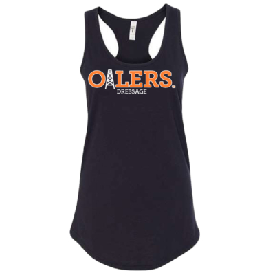 University of Findlay Equestrian – Ladies Razor Back Tank – Black – Oilers Design With Disciplines product image