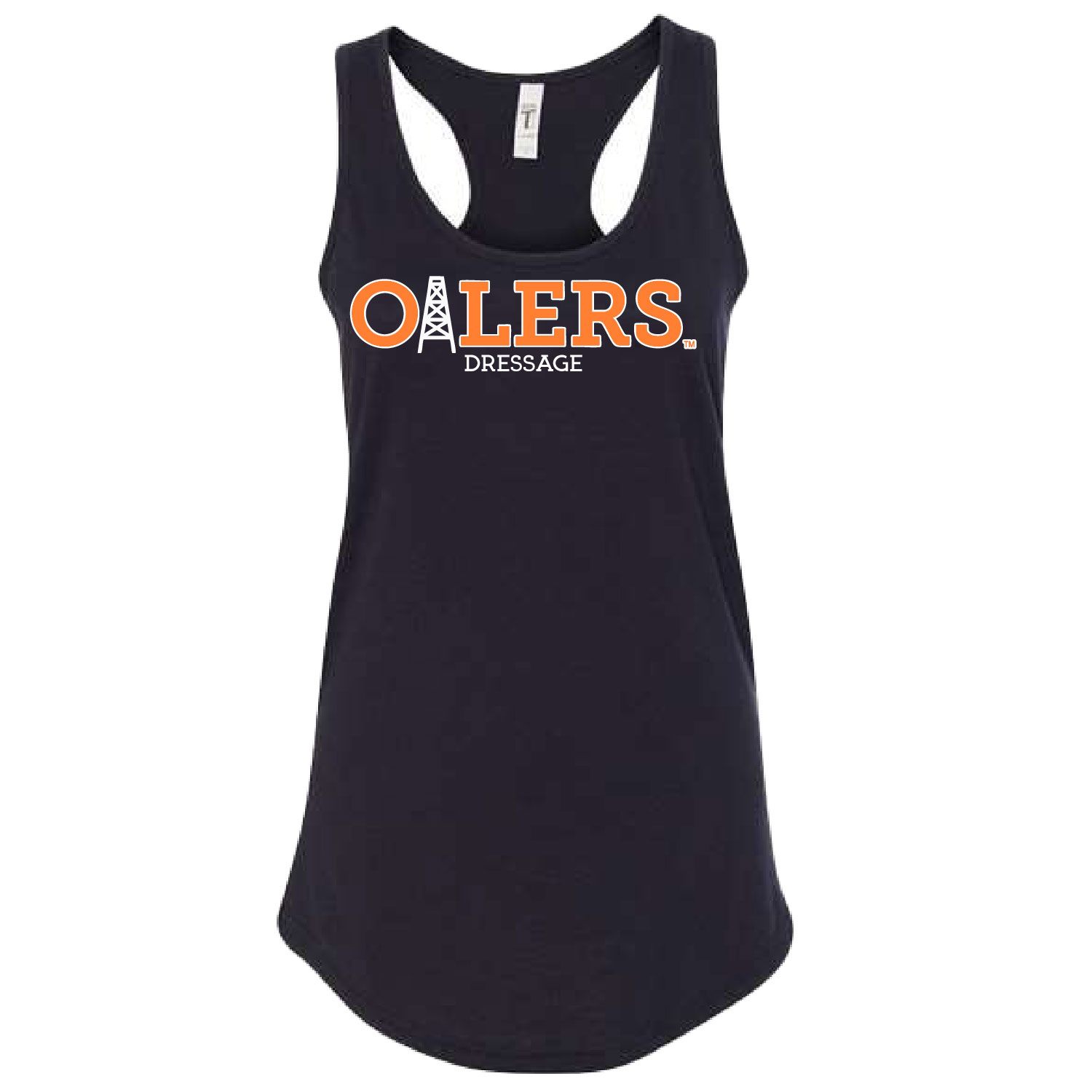 University of Findlay Equestrian – Ladies Razor Back Tank – Black – Oilers Design With Disciplines product image