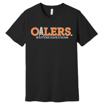 University of Findlay Equestrian – Bella Cotton Short Sleeve Shirt  – Black – Oilers Design With Disciplines product image