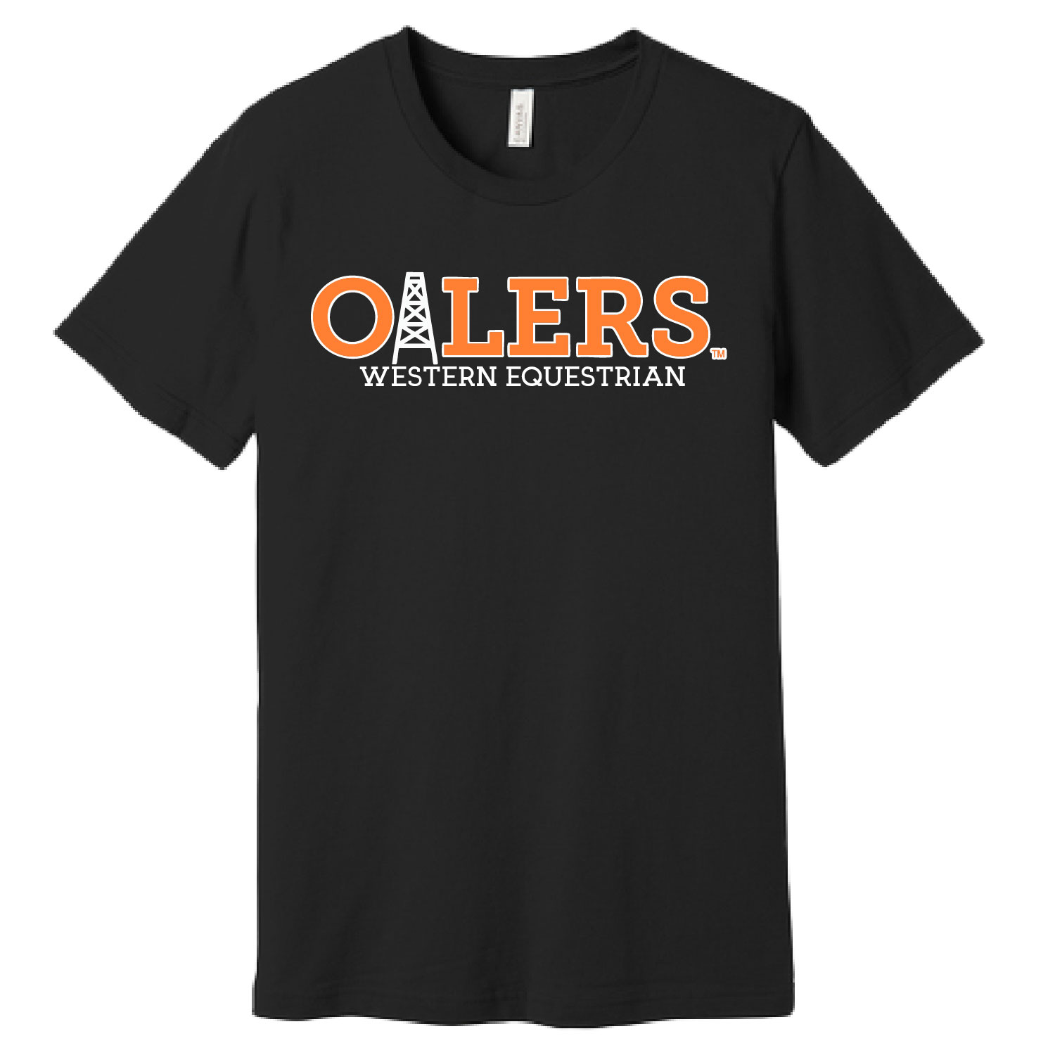 University of Findlay Equestrian – Bella Cotton Short Sleeve Shirt  – Black – Oilers Design With Disciplines product image