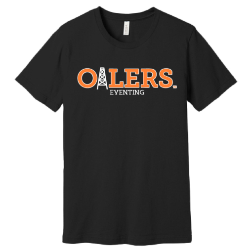 University of Findlay Equestrian - Bella Cotton Short Sleeve Shirt  - Black - Oilers Design With Disciplines - Image 4